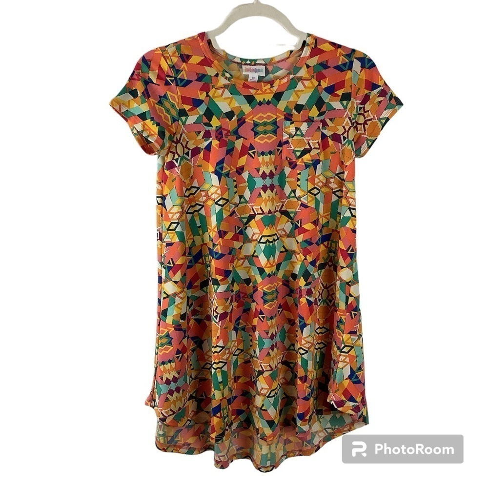 LulaRoe Scarlett Geometric Print Girl’s Dress Size 10